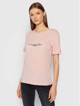 Guess Guess T-Shirt Maider W1BI08 K46D1 Różowy Relaxed Fit