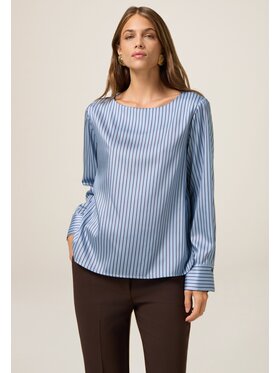 Oltre Oltre Bluzka 2070R003163N0R4 Turkusowy Regular Fit