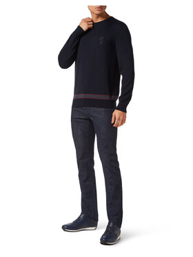 Billionaire Billionaire Longsleeve 3961 Błękitny Regular Fit