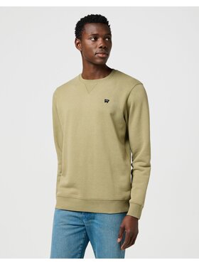 Wrangler Wrangler Bluza SIGN OFF CREW Zielony Regular Fit