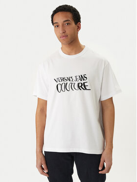 Versace Jeans Couture Versace Jeans Couture Tričko 80GAHE04 CJ00E Biela Regular Fit