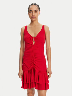 Just Cavalli Just Cavalli Každodenní šaty 78PAO907 Červená Slim Fit