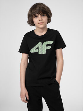 4F 4F T-Shirt 4FJSS23TTSHM293 Czarny Regular Fit