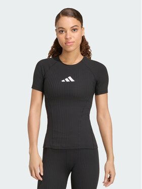 adidas adidas Koszulka techniczna 168196 Czarny Fitted Fit