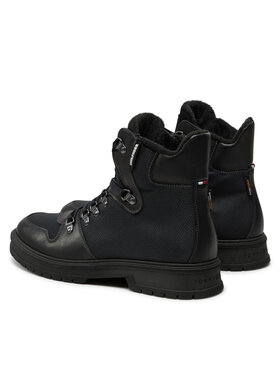 Tommy Hilfiger Gležnjarji Hilfiger Warm Cordura Mix Boot FM0FM05180 Črna