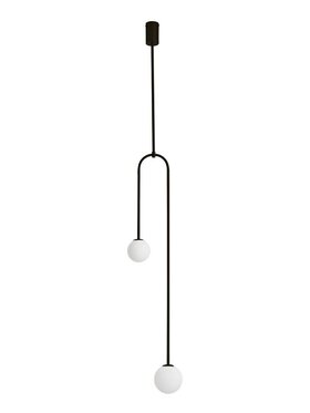 MIAhome MIAhome Lampa wisząca LOW czarna 133 cm Czarny