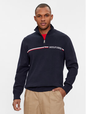 Tommy Hilfiger Tommy Hilfiger Pullover Global Stripe MW0MW33508 Dunkelblau Regular Fit