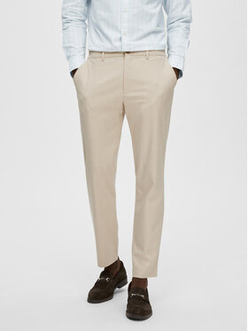 Selected Homme Selected Homme Kalhoty z materiálu 16085270 Bílá Slim Fit