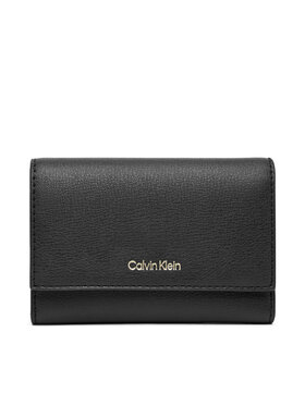 Calvin Klein Calvin Klein Damen Geldbörse Foil Logo Trifold W/ Zip Pocket LV04F1117G Schwarz