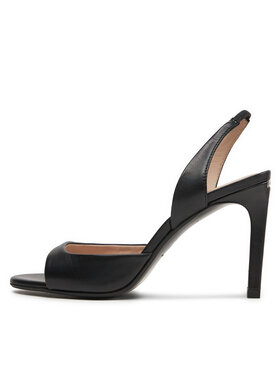 Calvin Klein Sandale Heel D'Orsay Sandal 90 Lth HW0HW02124 Crna