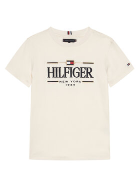 Tommy Hilfiger Tommy Hilfiger Tricou Icons KB0KB10360 Écru Regular Fit