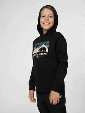 4F 4F Sweatshirt 4FJSS23TSWSM241 Schwarz Regular Fit