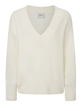 Pepe Jeans Pepe Jeans Sweter PJ sweter PL702190 808 biały Biały Regular Fit