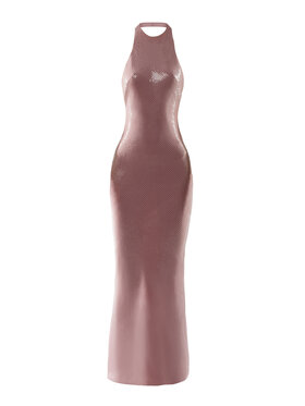 sax35th sax35th Sukienka wieczorowa LEONE Różowy Slim Fit