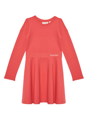 Calvin Klein Jeans Calvin Klein Jeans Vestito da giorno Logo Tape IG0IG02666 D Rosa Regular Fit