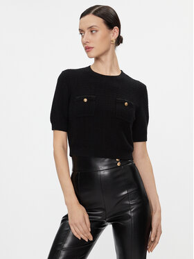 Elisabetta Franchi Elisabetta Franchi Sveter MK09S37E2 Čierna Regular Fit