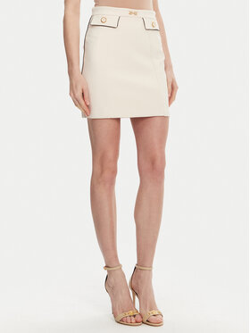 Elisabetta Franchi Elisabetta Franchi Minirock GO-T03-51E2 Écru Regular Fit