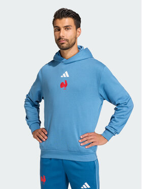 adidas adidas Bluza FFR HOODY Błękitny Regular Fit