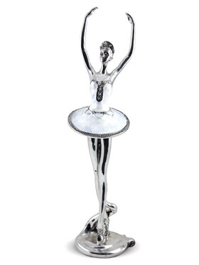 MIAhome MIAhome Figurka baletnica 37x9 cm OLORINA Srebrny