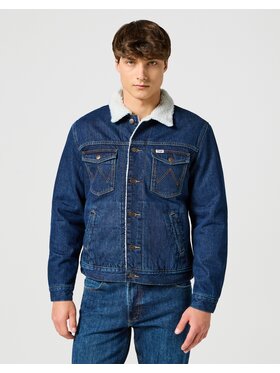 Wrangler Wrangler Kurtka przejściowa SHERPA JACKET Granatowy Regular Fit