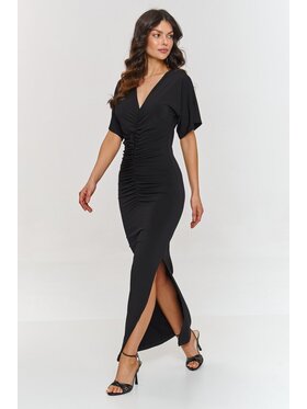 Makadamia Makadamia Sukienka koktajlowa M879 Czarny Fitted Fit