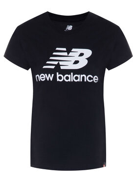 New Balance New Balance T-Shirt Essentials Stacked Logo Tee WT91546 Czarny Athletic Fit
