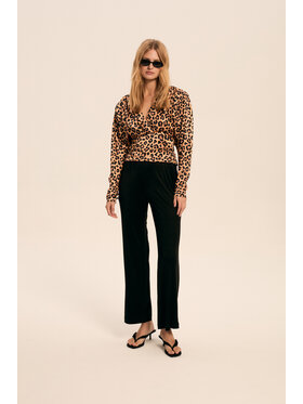 Melismee Stockholm Melismee Stockholm Bluzka Parisa Leo Brązowy Regular Fit