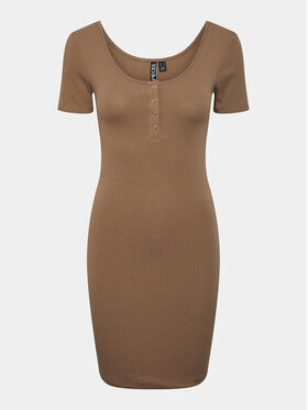 Pieces Pieces Hétköznapi ruha Kitte 17146324 Barna Slim Fit