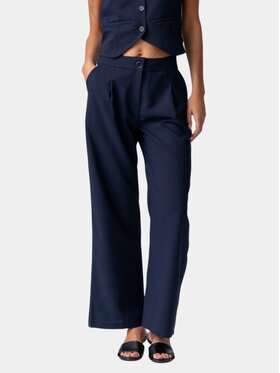 TeeShoppen TeeShoppen Spodnie materiałowe 'Basic Collection' Granatowy Regular Fit