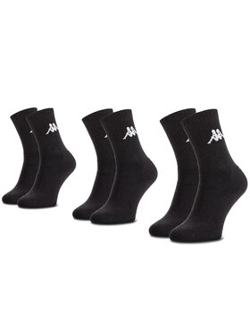 Kappa Kappa 3er-Set hohe Unisex-Socken 704304 Schwarz