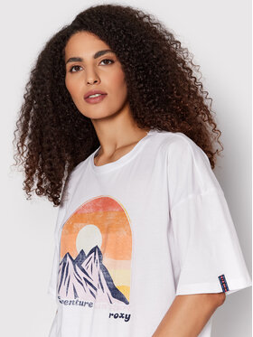 Roxy T-shirt Start Adventures ERJZT05390 Bijela Relaxed Fit