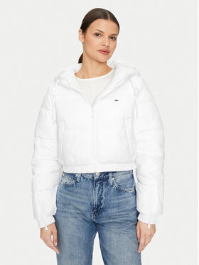 Tommy Jeans Tommy Jeans Winterjacke DW0DW18313 Weiß Cropped Fit