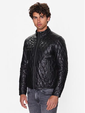 JOOP! JOOP! Odinė striukė 80000330 Juoda Regular Fit