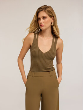 Motivi Motivi Cardigan M411W003551N035 Verde Slim Fit