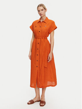 Luisa Spagnoli Luisa Spagnoli Rochie tip cămașă Parete 541978 Portocaliu Regular Fit