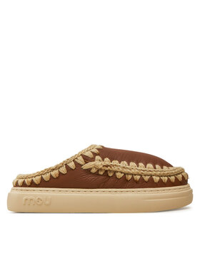 Mou Mou Παντόφλες Σπιτιού Eskimo Bold Clog FW411010B Καφέ