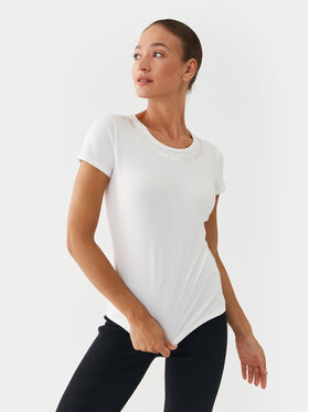 Liu Jo Liu Jo Tričko TF3295 J0088 Biela Regular Fit
