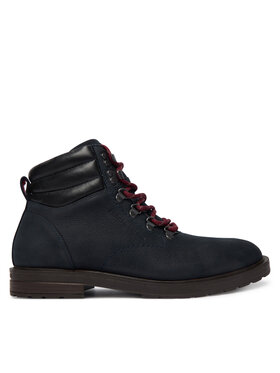 Tommy Hilfiger Tommy Hilfiger Schnürschuhe Cleated Hilfiger Wrm Hook Boot FM0FM05699 Dunkelblau