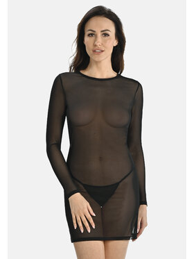 Teyli Teyli Koszula nocna 641 Czarny Regular Fit