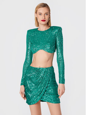 Elisabetta Franchi Elisabetta Franchi Набір блузка і спідниця TG-002-27E2-V500 Зелений Slim Fit