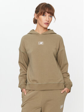 New Balance New Balance Džemperis ar kapuci Essentials French Terry Hoodie WT33512 Zaļš Regular Fit