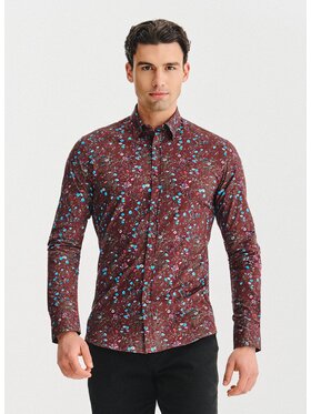 Pako Lorente Pako Lorente Koszula P25WF-1X-046 Bordowy Slim Fit