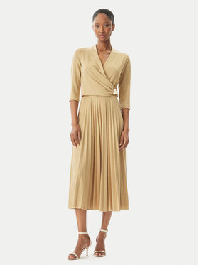 Rinascimento Rinascimento Cocktail obleka CFC0122980003 Zlata Regular Fit