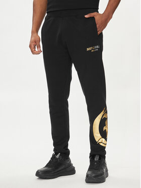 Just Cavalli Just Cavalli Donji dio trenerke 76OAAG24 Crna Regular Fit