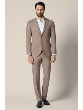 Lancerto Lancerto Garnitur Leganes GA073126000009 Brązowy Slim Fit
