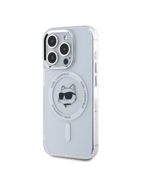 KARL LAGERFELD KARL LAGERFELD Etui na telefon IML Metal Choupette Head MagSafe Biały
