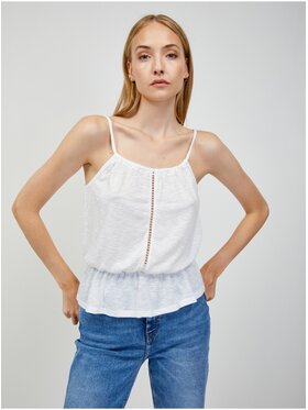 Orsay Orsay T-Shirt 103144-95__XL Biały Regular Fit