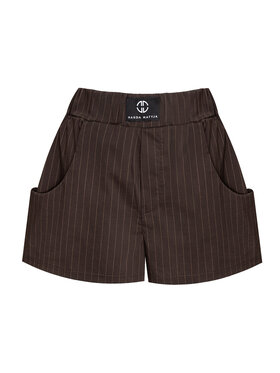 Magda Matyja Magda Matyja Szorty Roberta Shorts Brązowy Slim Fit