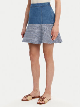 Guess Guess Minirock W5GD87 WH610 Blau Regular Fit