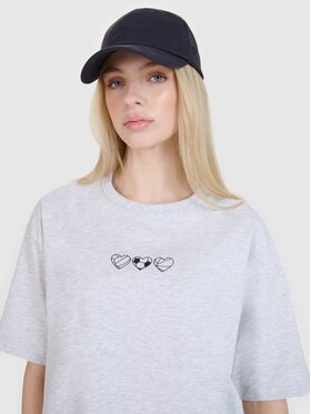 4F 4F T-Shirt 4FRSS25TTSHF2873-27M Γκρι Oversize